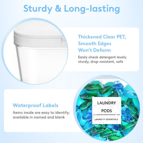 Lifewit 90 oz jar demonstrates large capacity for many pods.