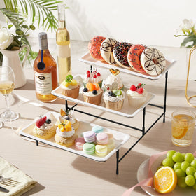 Lifewit adjustable black collapsible stand supports the tray securely