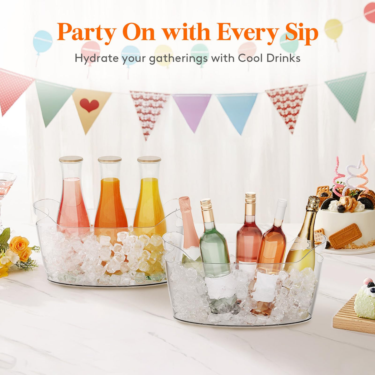 Lifewit beverage cooling bucket suitable for mimosa bars.