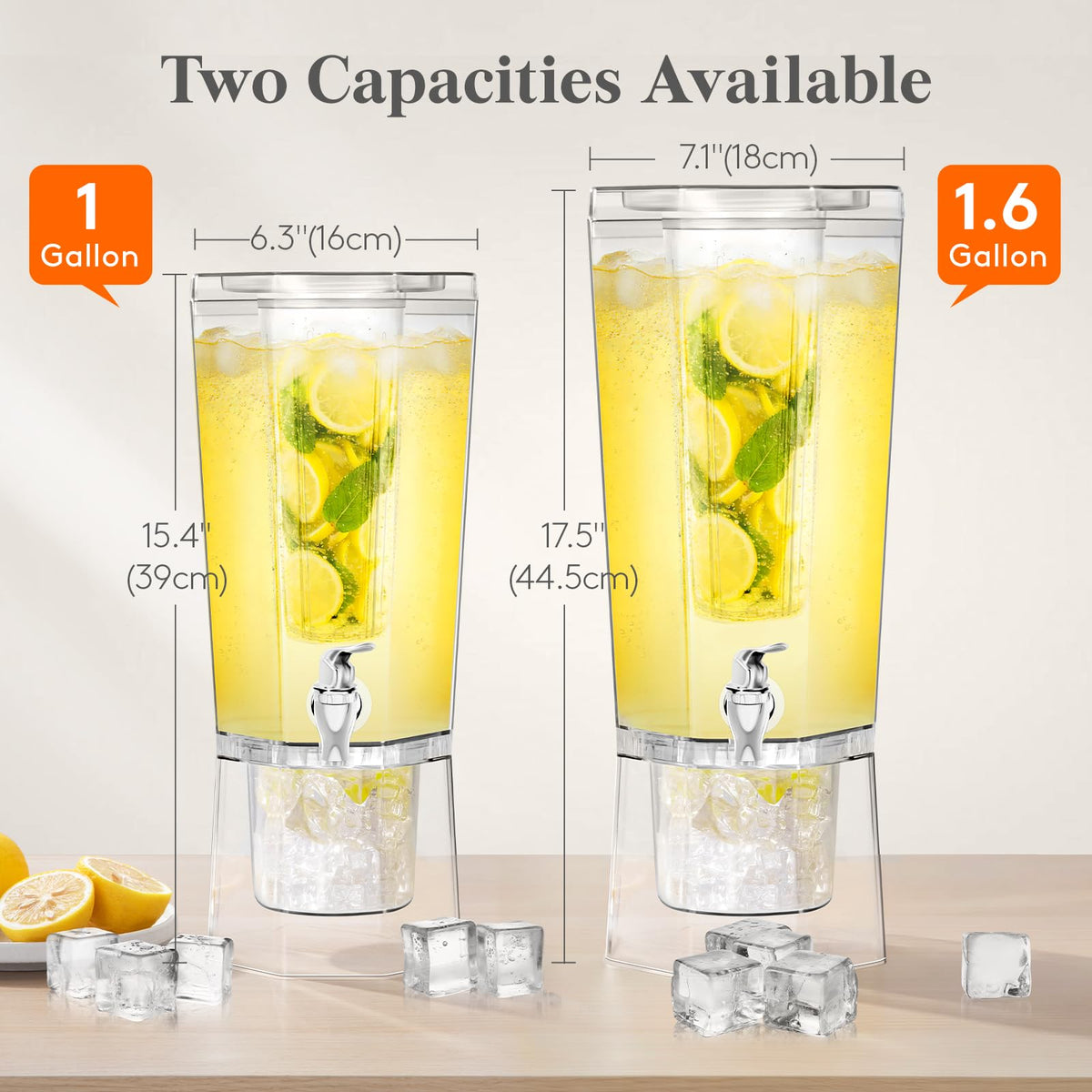 Lifewit BPA-free PET dispenser ensures safe cold beverages.