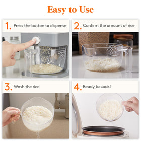 Lifewit rice dispenser in grey fits modern pantries.