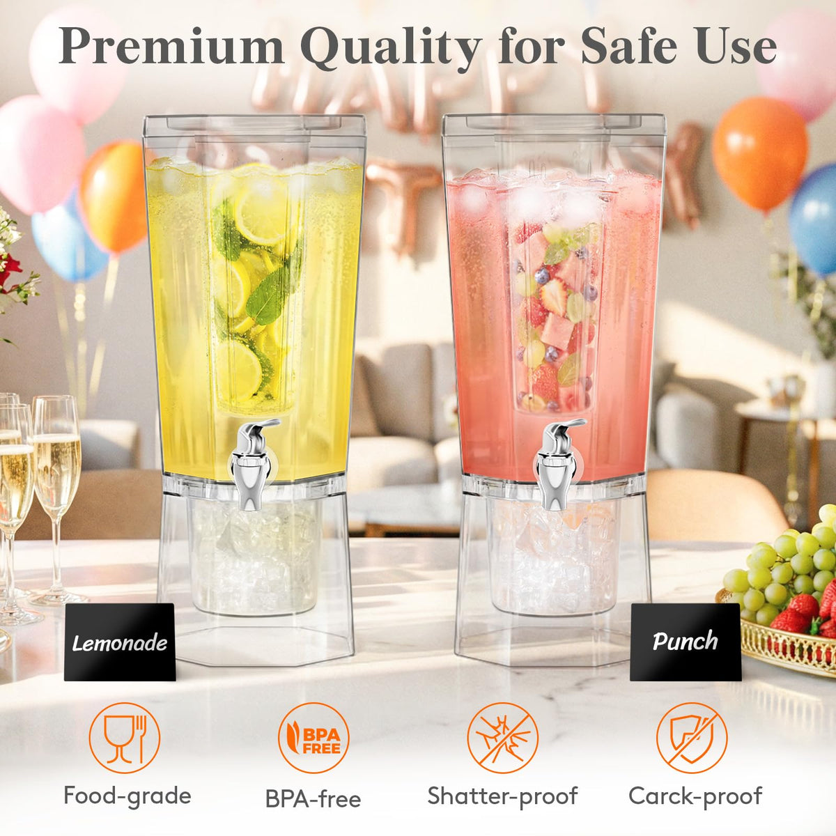 Lifewit BPA-free plastic beverage container ideal for iced tea and juice.
