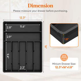 Lifewit BPA-free plastic construction for safe utensil storage