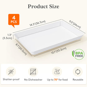 Lifewit catering trays white for organized events and easy serving.