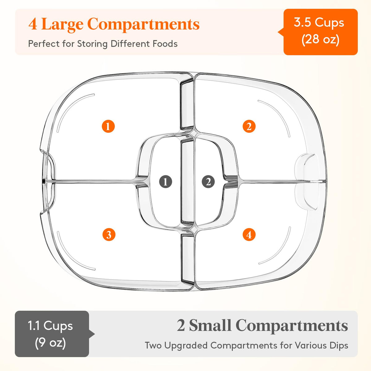 Lifewit chilled serving tray includes clips and spoons for easy serving