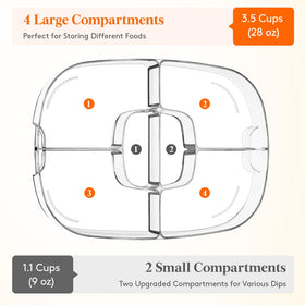 Lifewit chilled serving tray includes clips and spoons for easy serving