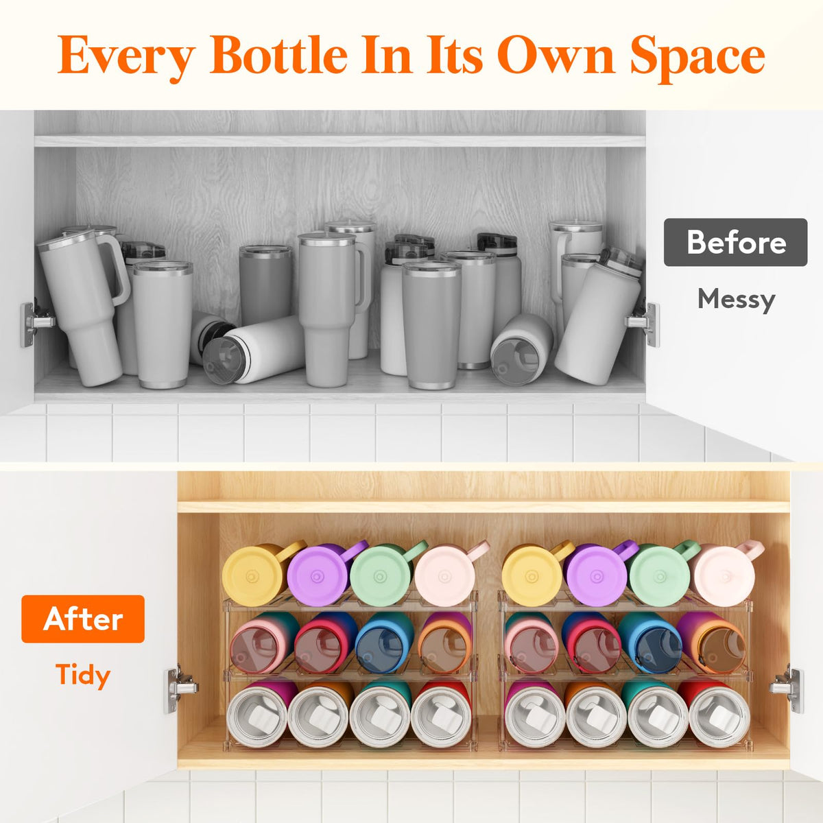 Lifewit clear wine rack image shows visible labels for quick selection