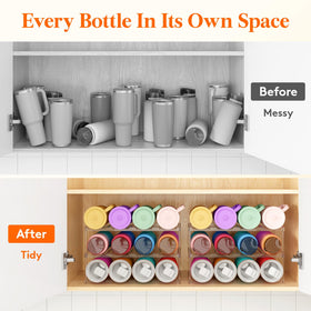 Lifewit clear wine rack image shows visible labels for quick selection