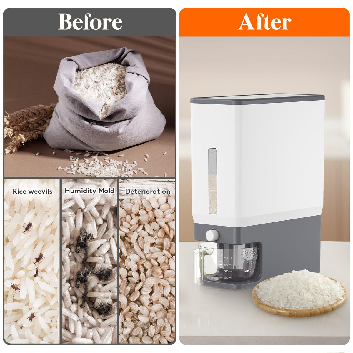 Lifewit cup edge with holes allows washing rice directly.