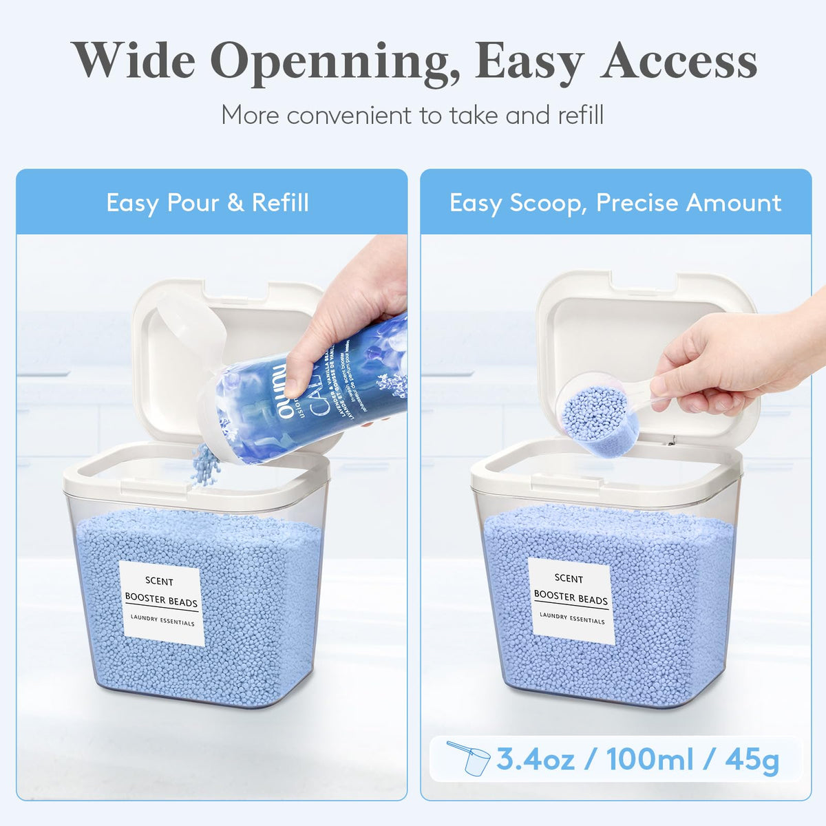 Lifewit detergent container 1.2 gallon with ample space for detergents