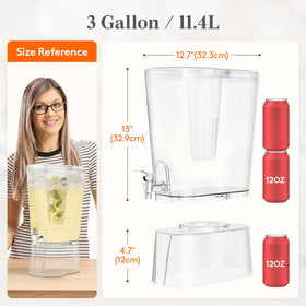 Dispenser with stand and ice core shown for convenient chilling.