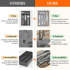Lifewit drawer space saver reduces clutter and maximizes storage.