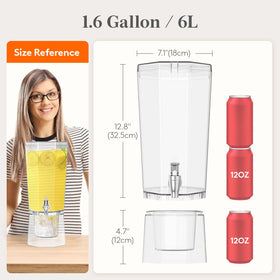 Lifewit dispenser spigot close-up shows leak-proof seal for smooth pouring.