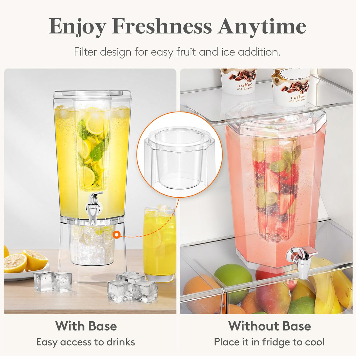 Lifewit durable PET pitcher designed for cold liquids under 70°C.