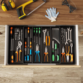 Lifewit durable plastic storage divider keeps contents neatly separated