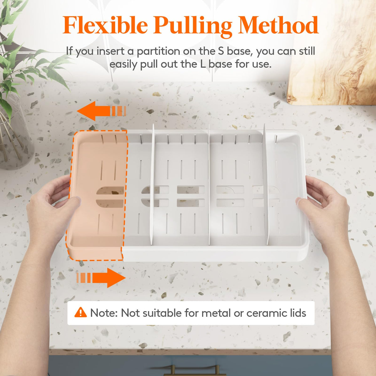 Lifewit easy-clean dividers simplify hand cleaning after use.