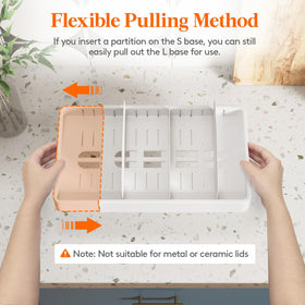 Lifewit easy-clean dividers simplify hand cleaning after use.