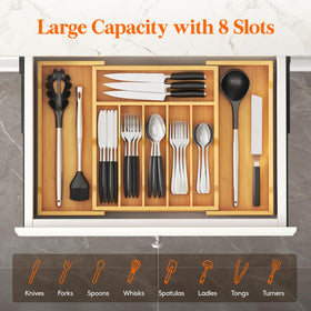Lifewit expandable sides show full-width capacity for larger drawers