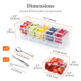 Five removable Lifewit compartments offer easy portioning for snacks and sauces.