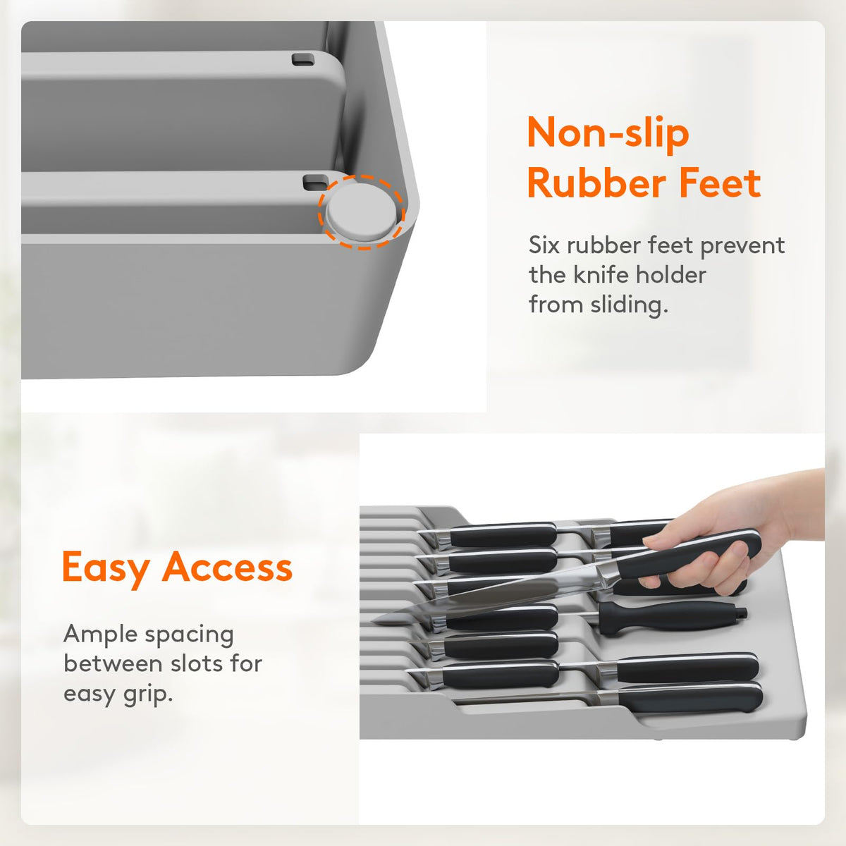 Lifewit BPA-free plastic construction ensures durable, safe storage.