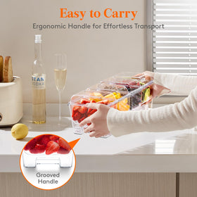 Lifewit four-compartment design supports organized fruit, salads, and garnishes