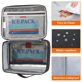 Lifewit Freezable Lunch Box open with contents and ample capacity