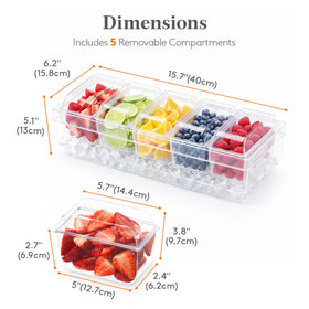 Lifewit garnish tray shows contents clearly for an inviting buffet display.
