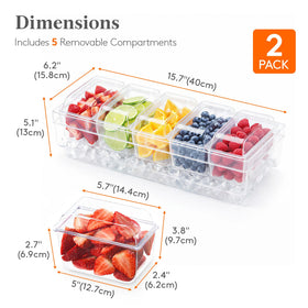 Lifewit clear garnish tray showing contents while iced