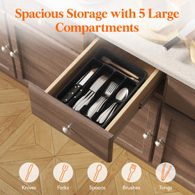 Fits most drawers for quick setup and instant organization