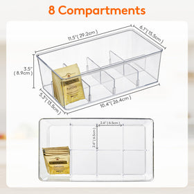 Lifewit kitchen storage keeps sugar packets and creamer neatly organized.
