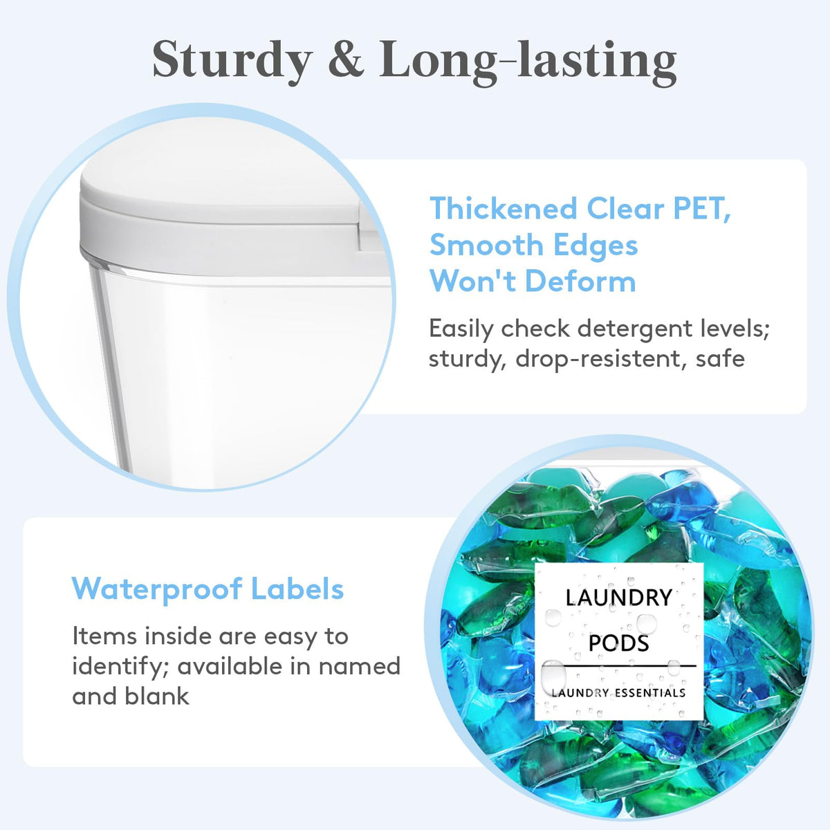 Lifewit labels and measuring scoops set to customize your laundry station