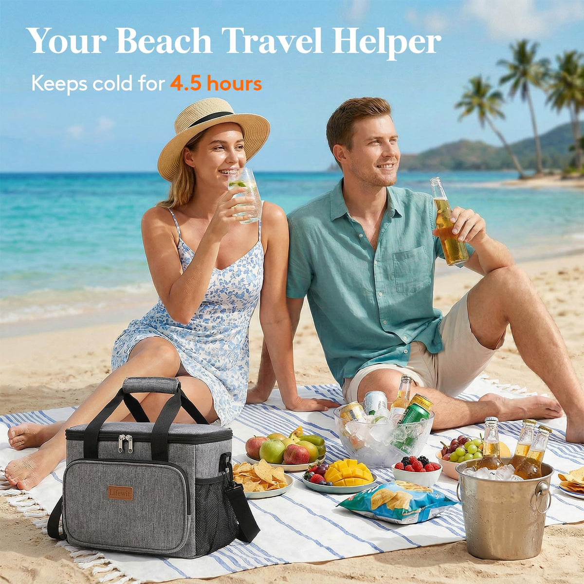 Lifewit lunch bag interior with PEVA liner for safe food contact