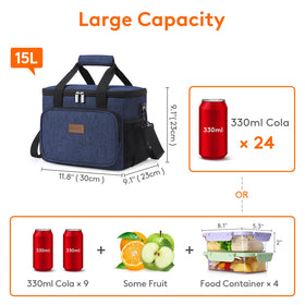 Lifewit Large Lunch Bag insulated interior keeps food fresh.