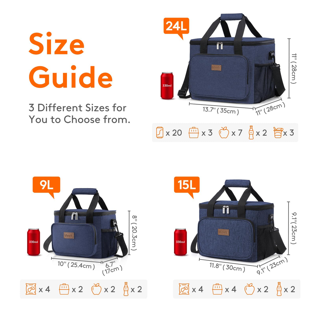 Lifewit Large Lunch Bag waterproof Oxford fabric resists spills and rain.