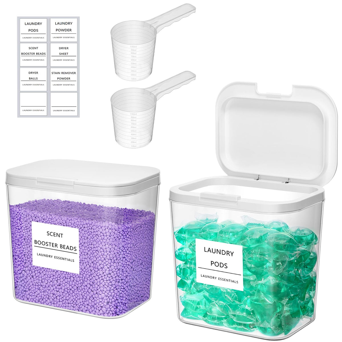 Lifewit laundry pods container with pop-up lid for easy access.