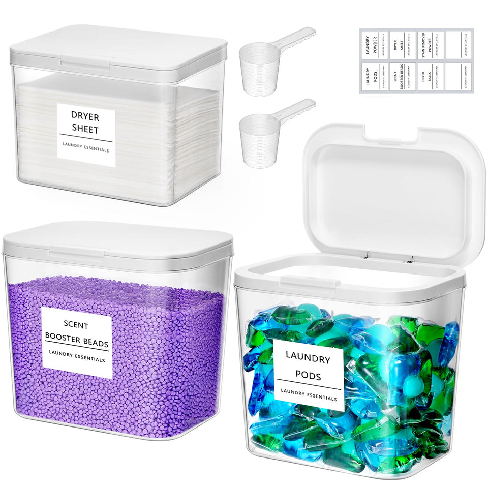 Lifewit laundry pods container with pop-up lid for easy one-handed access.
