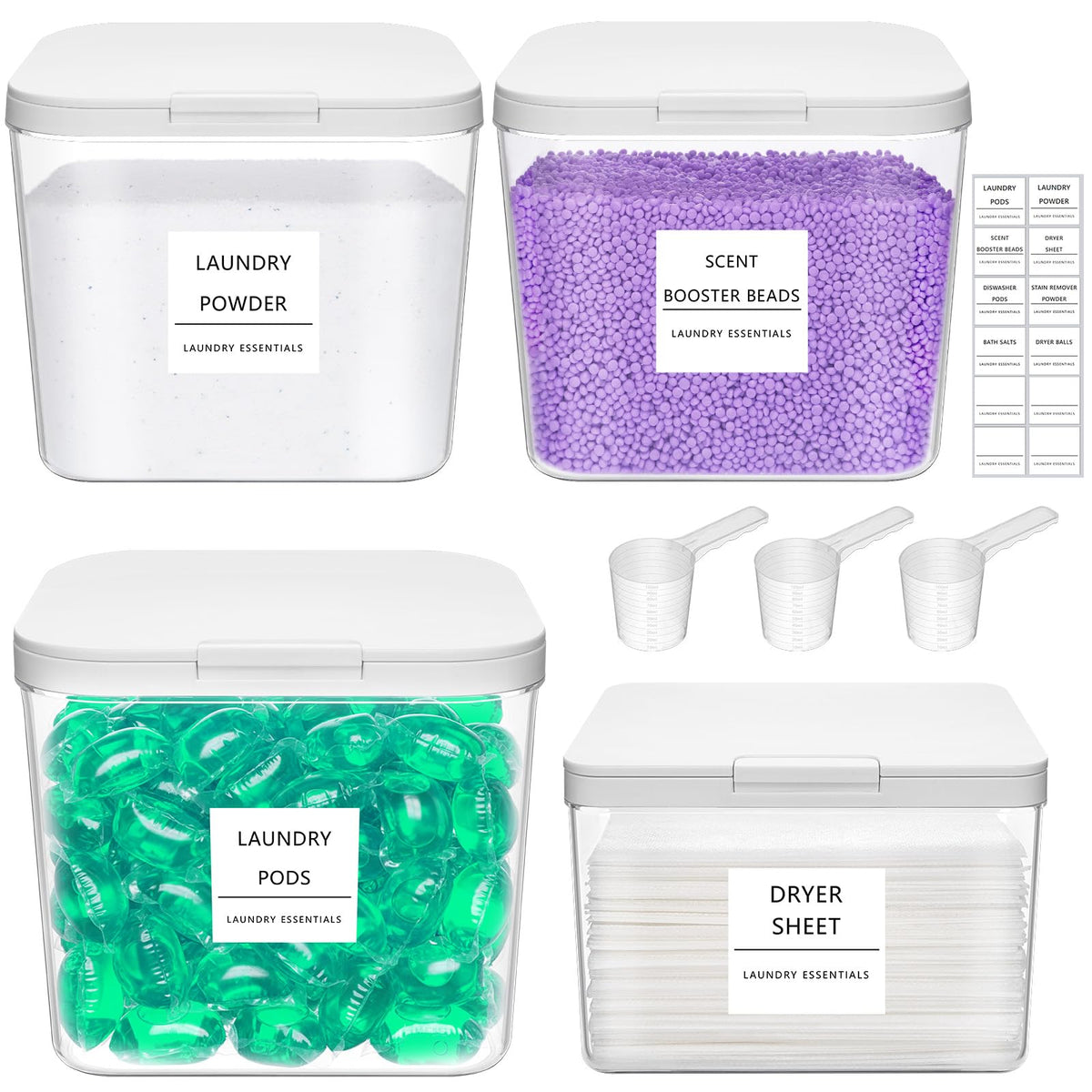 Lifewit laundry pods container with pop-up lid enables quick one-handed access