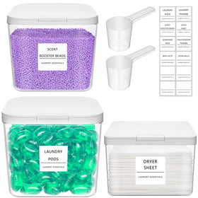 Lifewit laundry pods container with pop-up lid for easy one-handed access