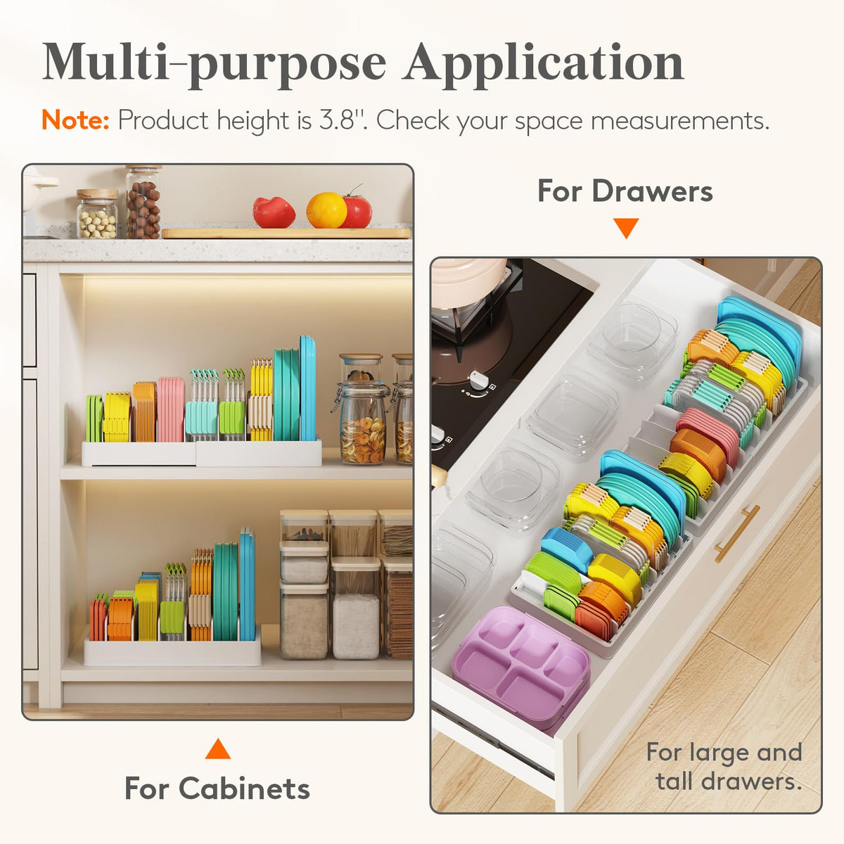 Lifewit lid organizer ventilation holes help keep contents dry