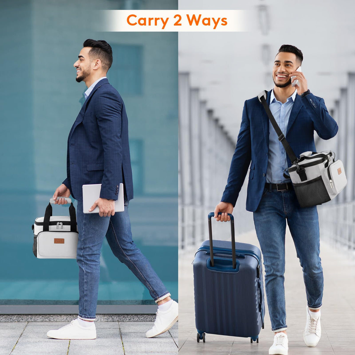 Lifewit bag front pocket and side compartment for small items.