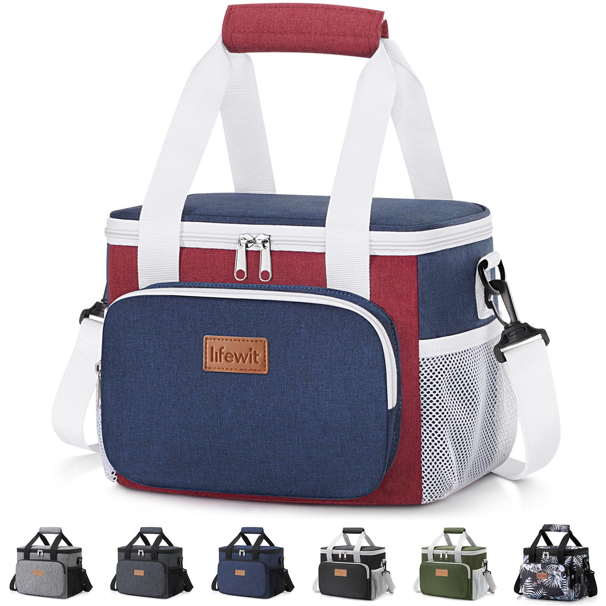 Lifewit lunch bag front view showing ample daily capacity for meals.