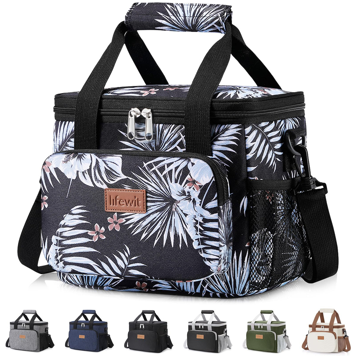 Lifewit Medium Lunch Bag with open lid for easy grabbing and packing meals.