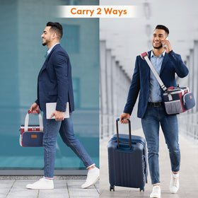 Lifewit lunch bag with shoulder strap and pockets for keys and small items.