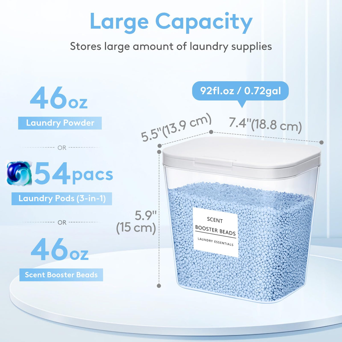 Lifewit measuring scoops included for precise dispensing of detergents.