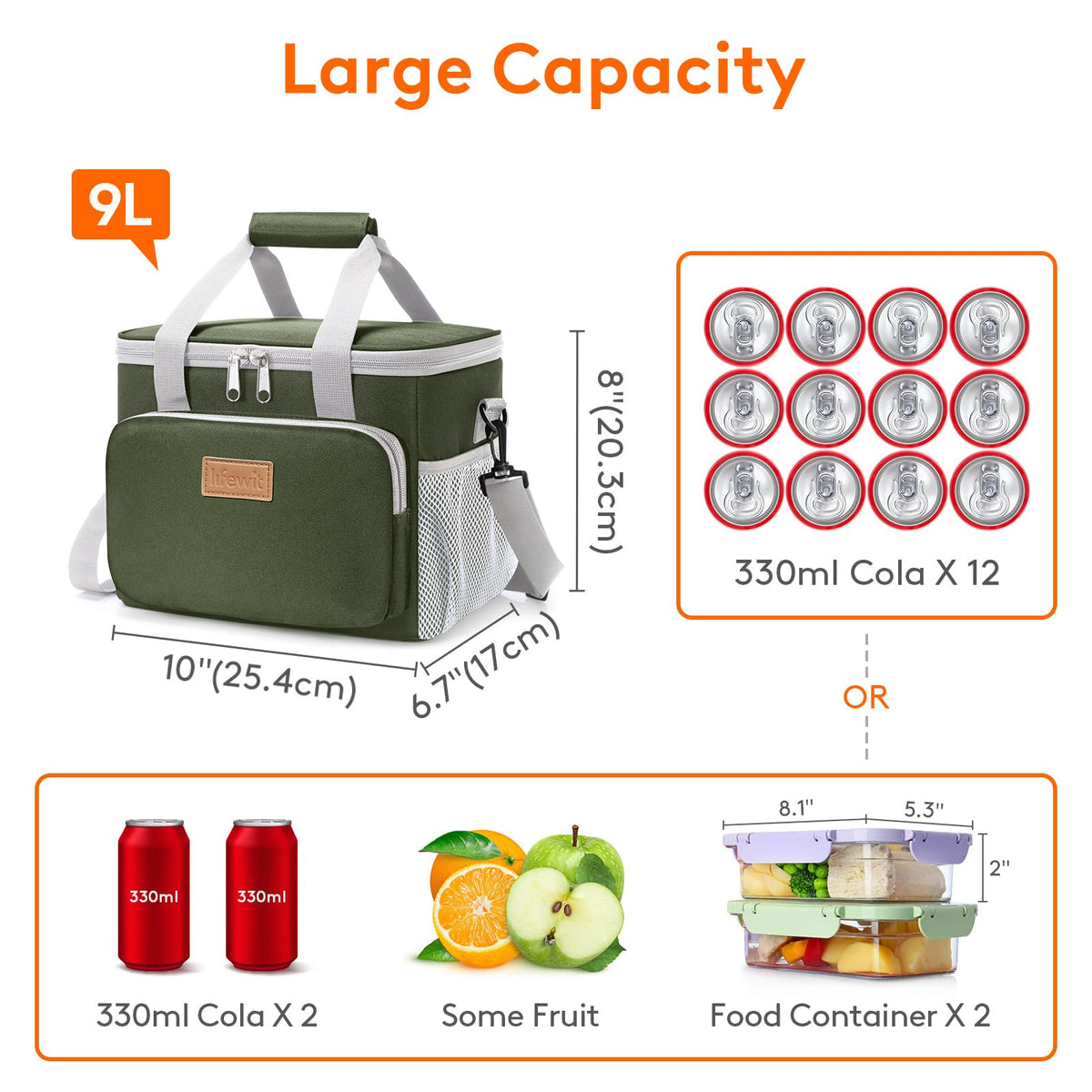 Lifewit holds 12 cans securely for on-the-go beverages