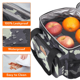 Lifewit camouflage lunch bag sturdy handles and shoulder strap for portability
