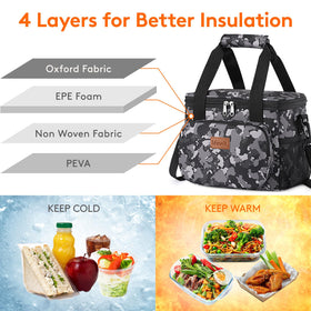 Lifewit lunch bag front pocket for keys and small items, office-ready