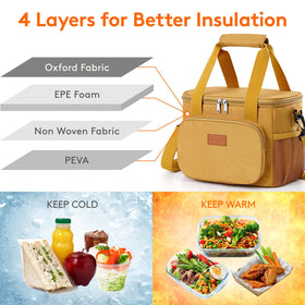 Lifewit lunch bag interior with PEVA lining for safe food placement