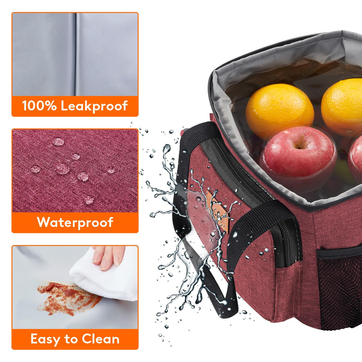 Lifewit leakproof-fabric, durable exterior resists spills