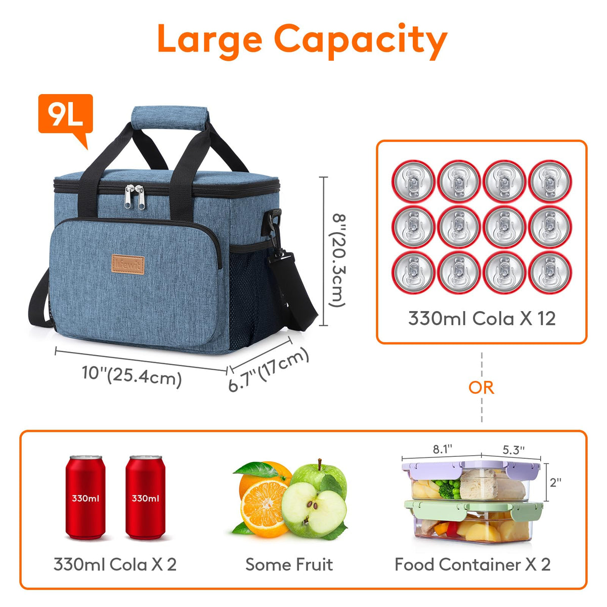 Lifewit leakproof exterior prevents spills during travel.